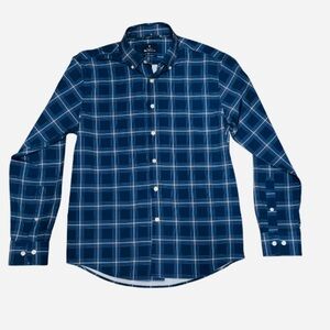 Ben Sherman Navy Checkered Button Up Shirt